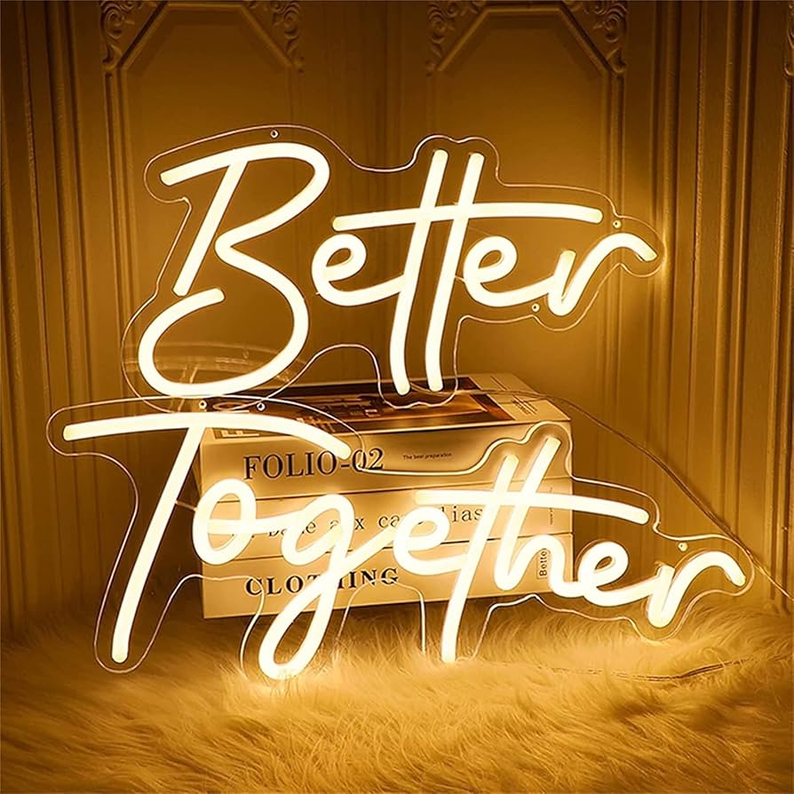 Amazon.co.jp: 発光標識板 Better Together ネオンサイン LED